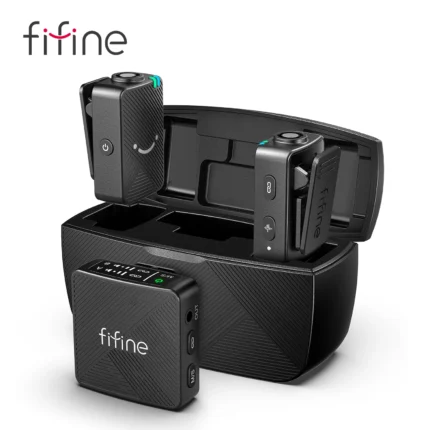 fifine m9 - FIFINE M9 - Micro cravate sans fil Vlog (iPhone, Android, caméra, ordinateur portable, 2 paquets). - INFINITY WEEB Algérie