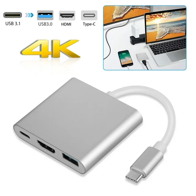 adaptateur usb - Adaptateur USB-C vers HDMI + USB 3.0 + USB-C PD - INFINITY WEEB Algérie