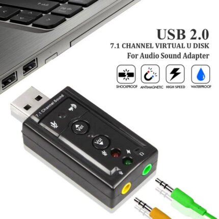 adaptateur de - Adaptateur De Carte Son USB À 3D Audio Virtual 7,1 Channel - INFINITY WEEB Algérie