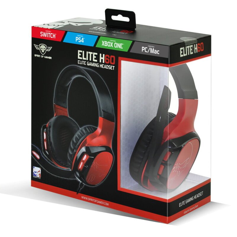 CASQUE SPIRIT OF GAMER ELITE H60 PC PS4 XBOX casque gaming - Casque Gaming Spirit of Gamer Elite H60 Sans Fil PC PS4 Xbox One Casque Gamer Son Surround - INFINITY WEEB Algérie