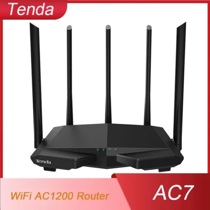 tenda ac1200 - Tenda AC1200 AC7 Routeur Wi-Fi sans fil, répéteur de bande avec 5 antennes à gain élevé de 6 dBi pour une couverture étendue. - INFINITY WEEB Algérie