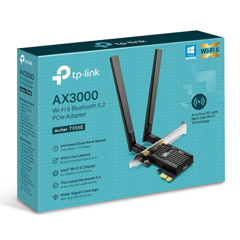 adaptateur tp - Adaptateur Tp-link TX55E PCIe AX3000 Wi-Fi 6 Bluetooth 5.3 - INFINITY WEEB Algérie